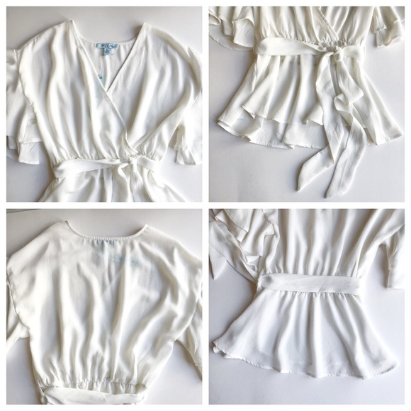 She + Sky Ruffle Wrap Top - Picture 5 of 9